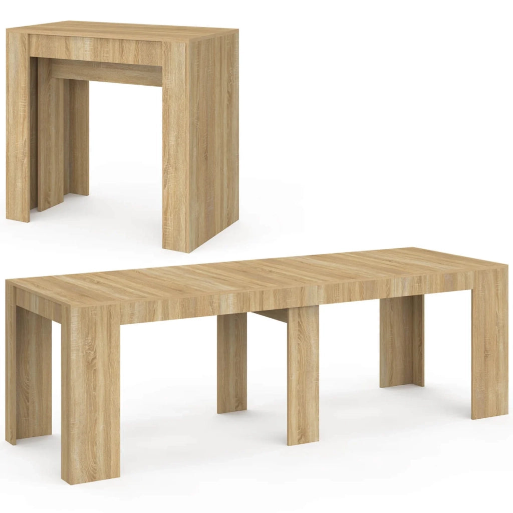 IDMarket - Tavolo da salotto allungabile ORLANDO per 10 persone, 235 cm, in legno effetto faggio