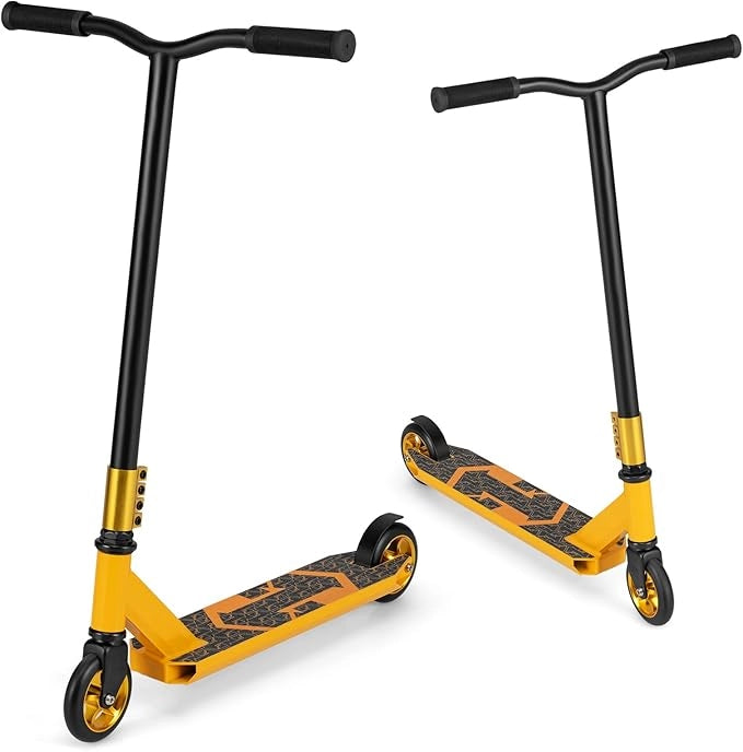 Scooter Acrobatico per Bambini, Monopattino Freestyle con 2 Ruote PU e Ampia Pedana in Alluminio, Scooter Pro per Trucchi Leggero da Strada per Bambini 10+ Anni, Carico 100 KG