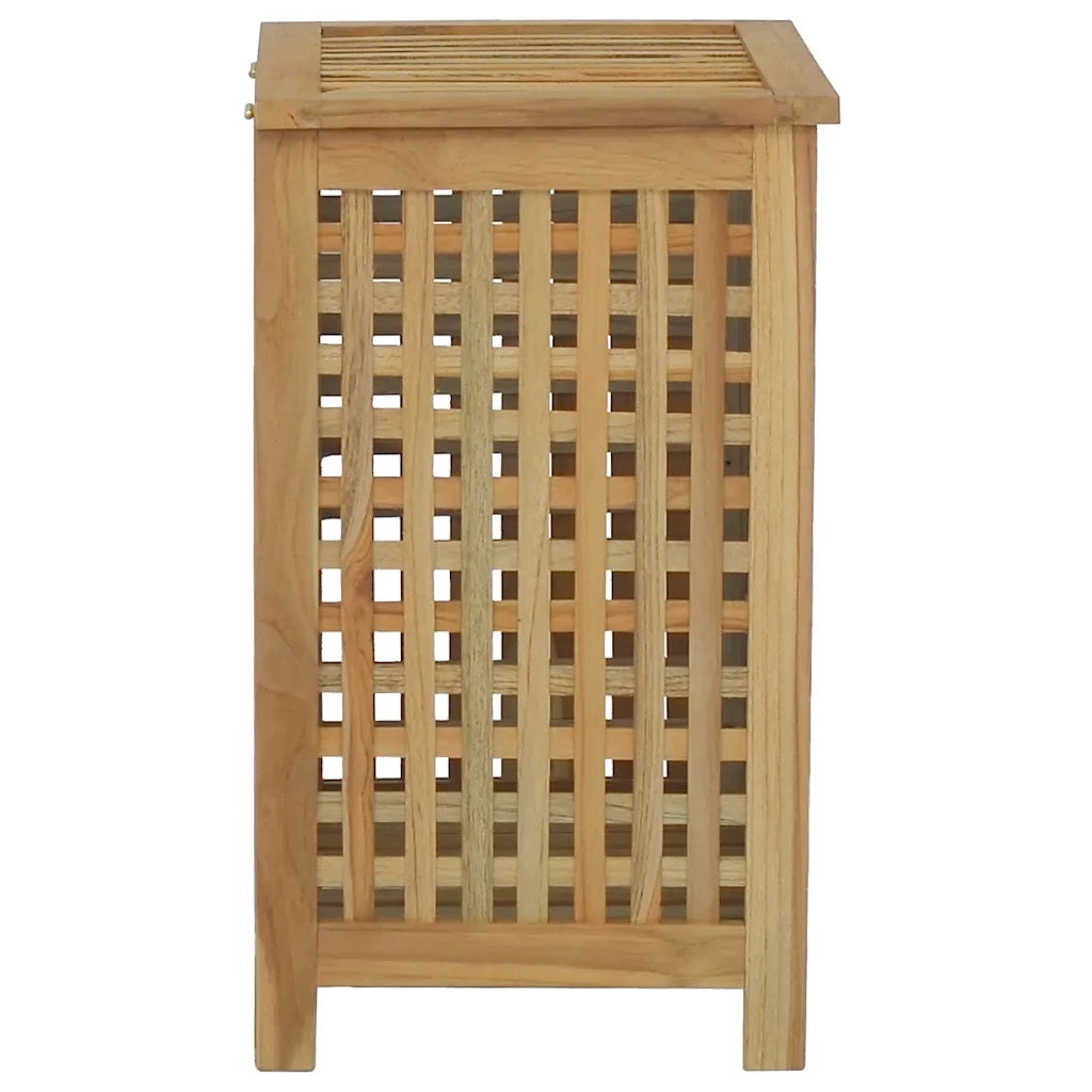 Cesto del Bucato 50x35x60 cm in Legno Massello di Teak cod mxl 64583