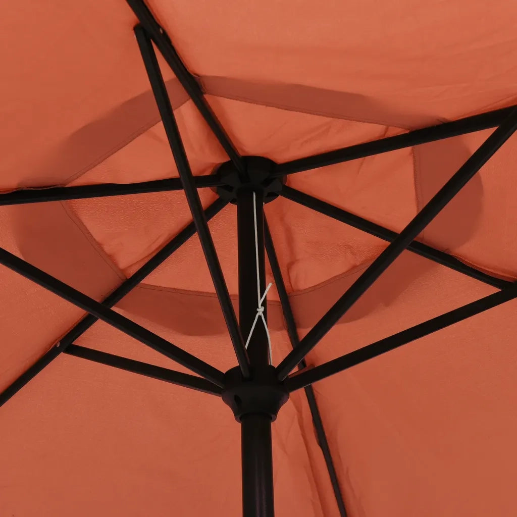Ombrellone da Esterni con Palo in Metallo 300 cm Terracotta