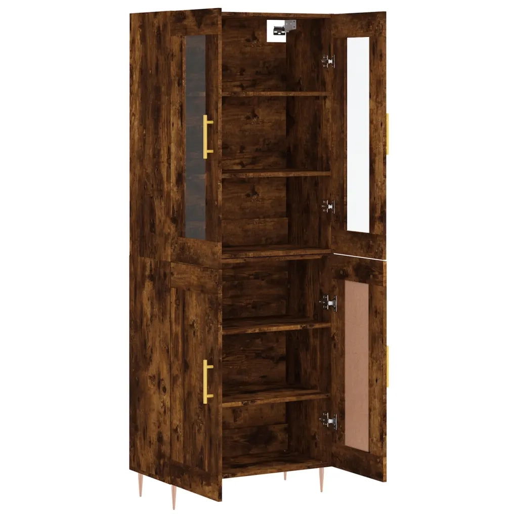 Credenza Rovere Fumo  69,5x34x180 cm in Legno Multistrato 3198334