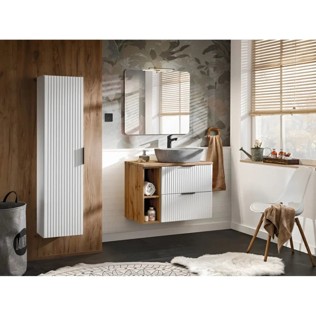 Specchio da bagno rettangolare 80x70 cm senza cornice design
