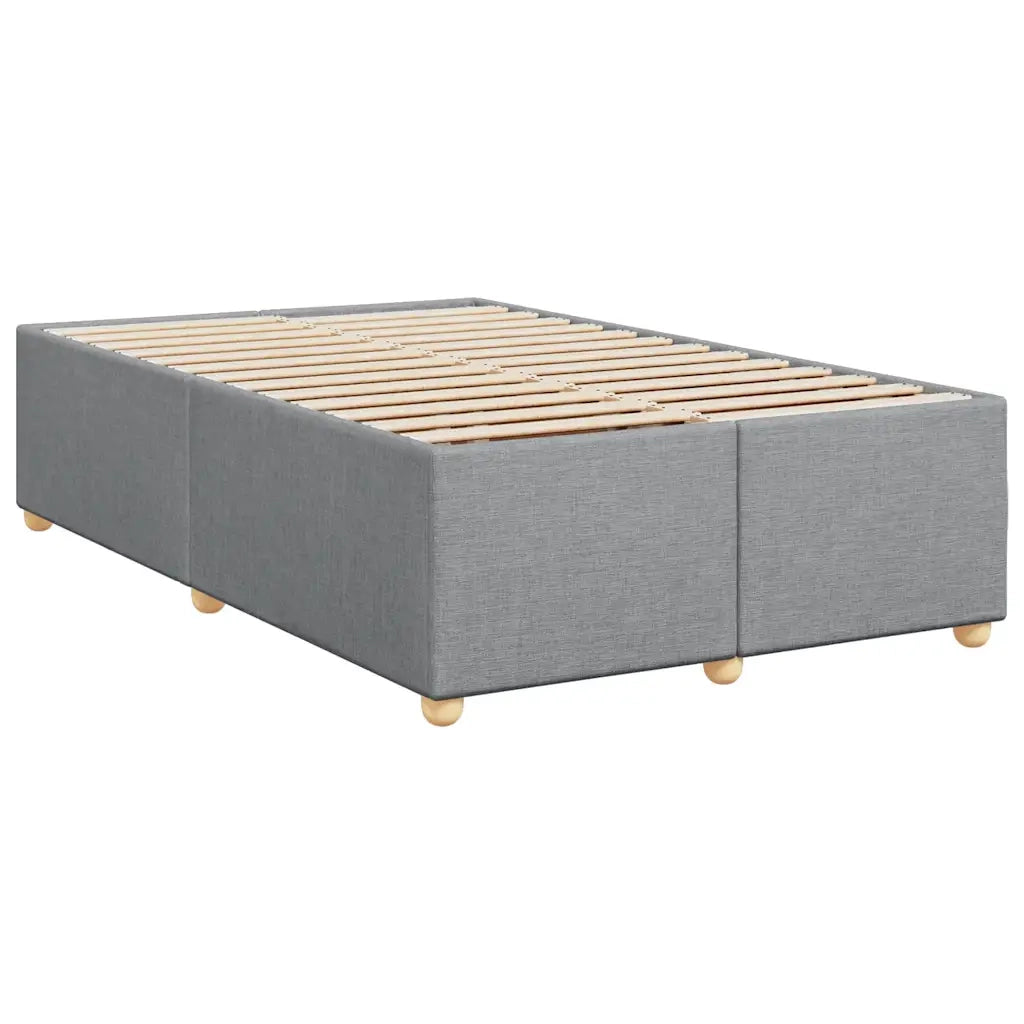 Giroletto a Molle con Materasso Grigio Chiaro 120x190cm Tessuto