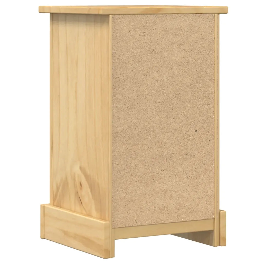 Comodino-Tavolino da notte Corona 35x32,5x58 cm in Legno Massello di Pino 356849