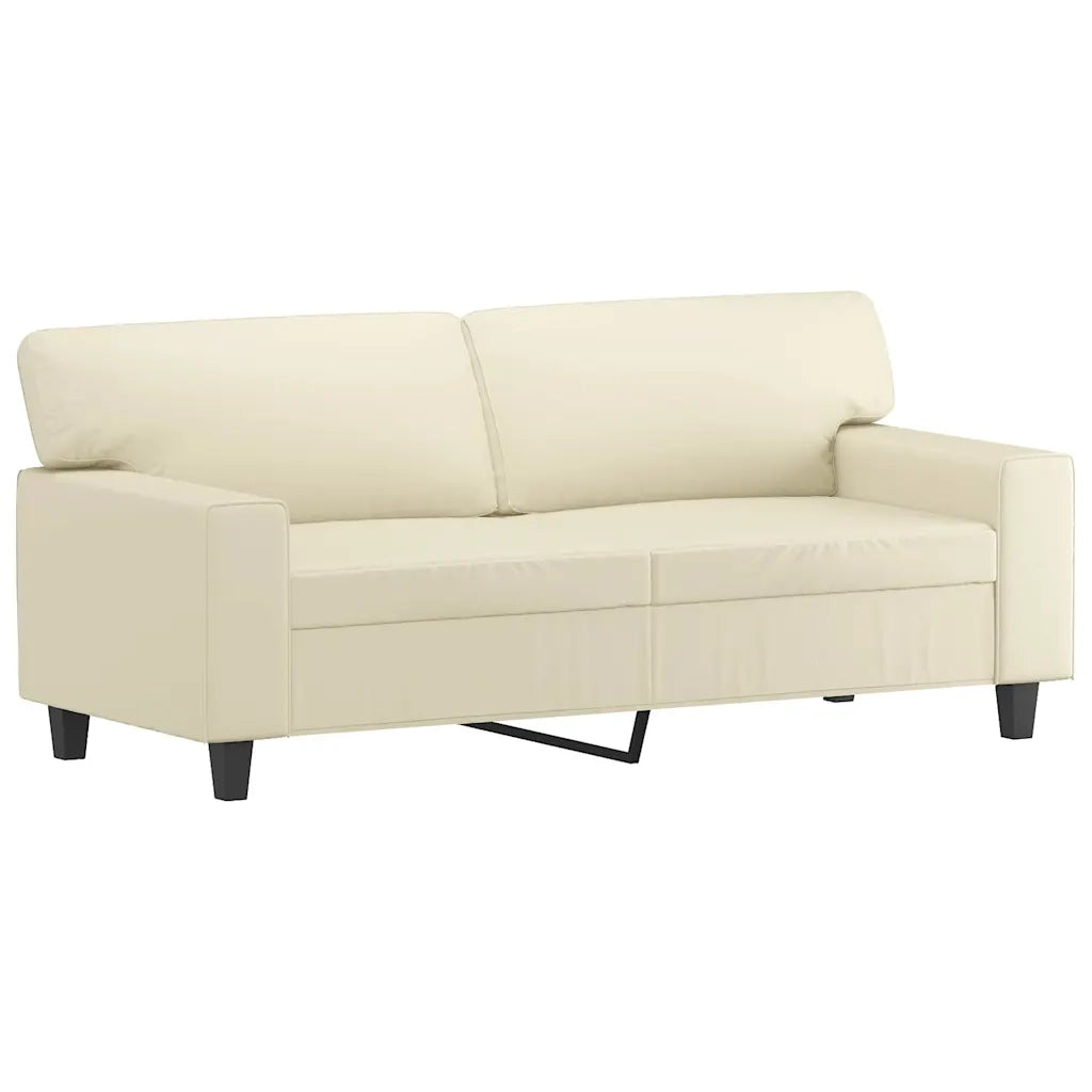 Divano a 2 Posti-Sofa 2 Posti Crema 140 cm in Similpelle 279789