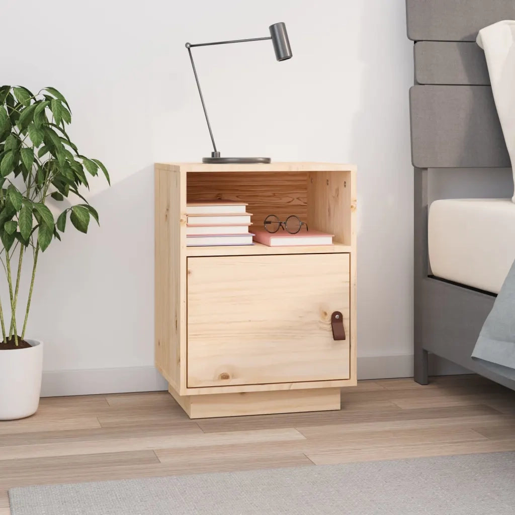 Comodino 40x34x55 cm in Legno Massello di Pino 818315