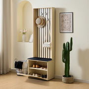 GARDEROBA con panca e scarpiera 61x35x179,5 cm Legno MDF