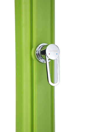 Doccia Solare da Giardino 28L Miscelatore e Lavapiedi Verde