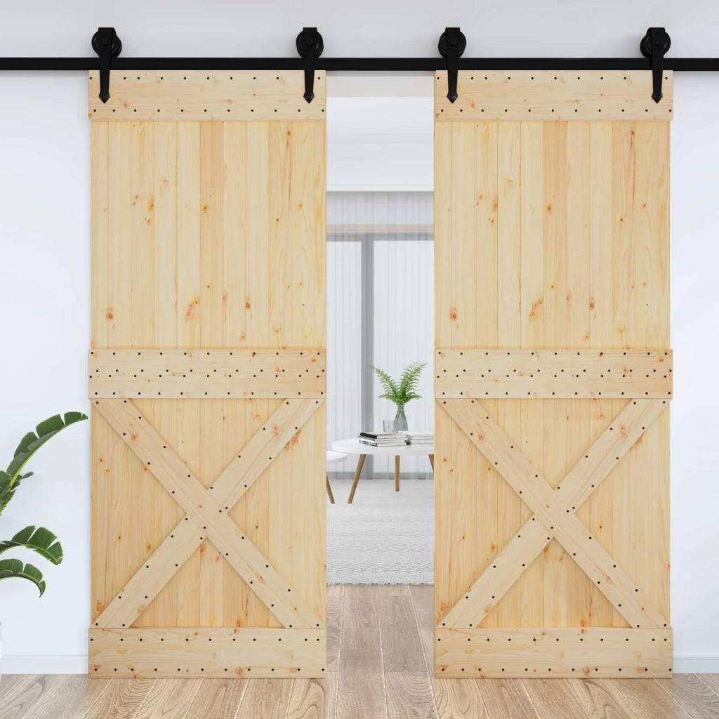 Porta NARVIK Naturale 90 x 210 cm Legno di pino solido 42047097