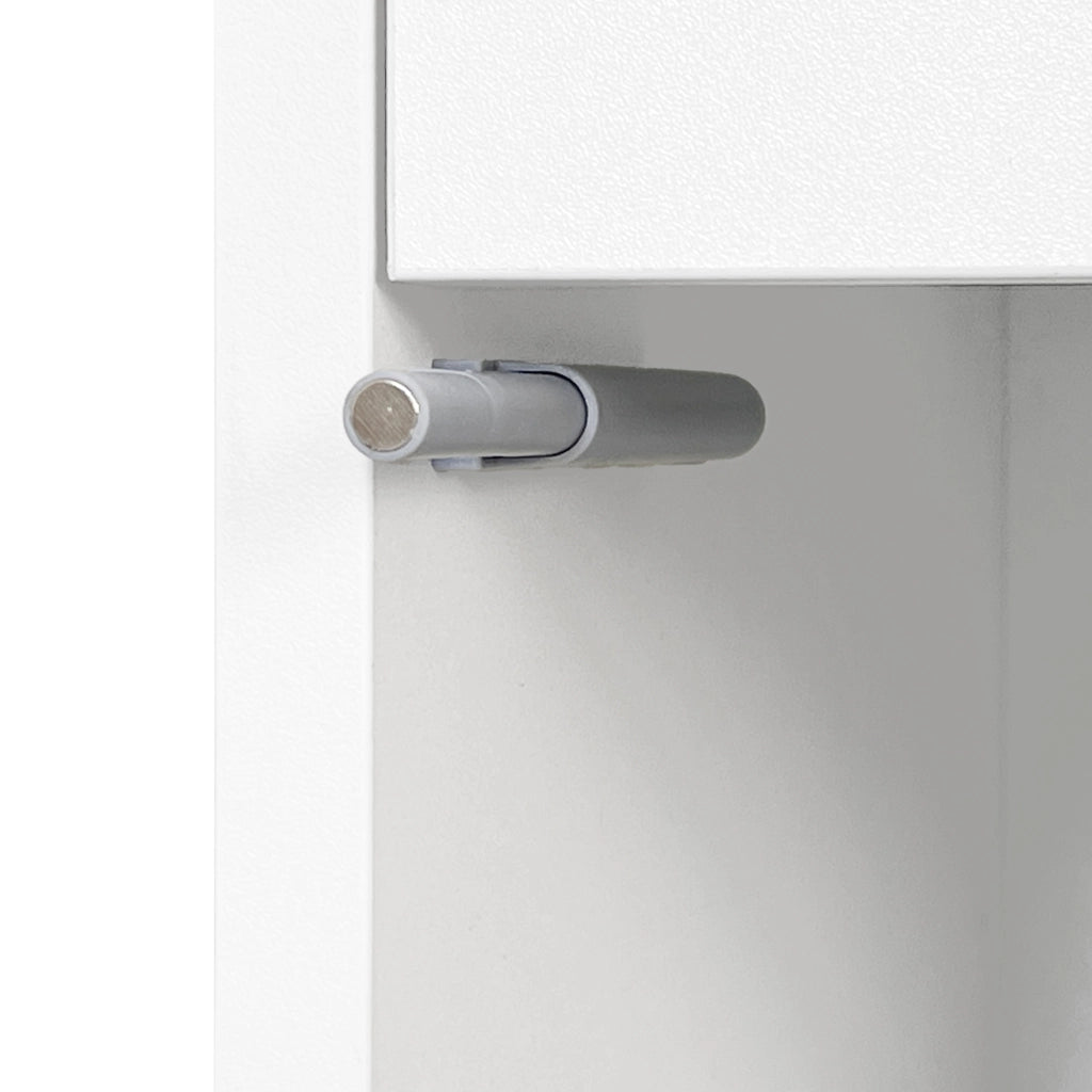 Toeletta con 2 cassetti; vano e LED - per camera da letto - 100×40×75 cm - bianco