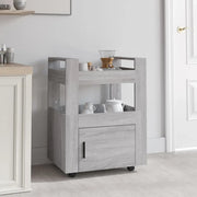 Carrello da Cucina-Scaffale per Cucina Grigio Sonoma 60x45x80 cm Legno Multistrato