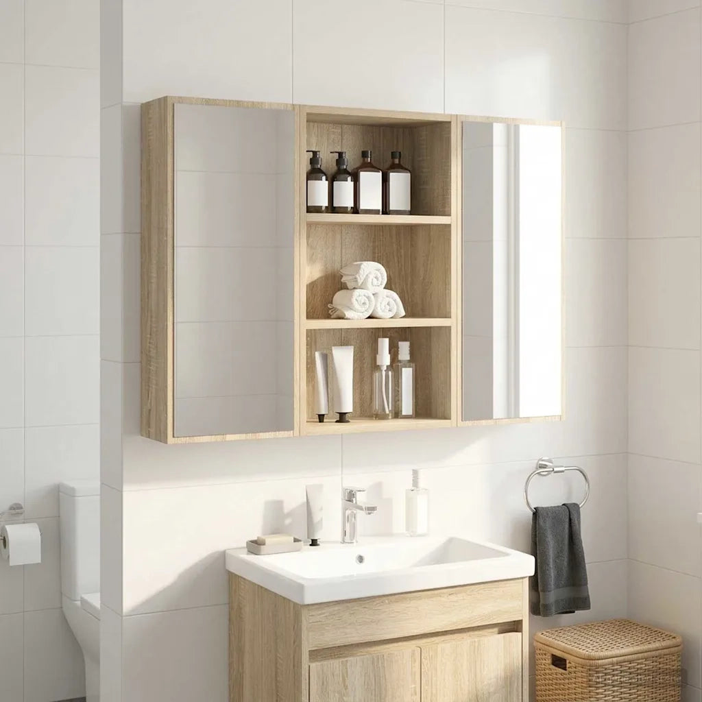 Armadio da bagno a muro Rovere Sonoma 40 x 16 x 62,5 cm 889369