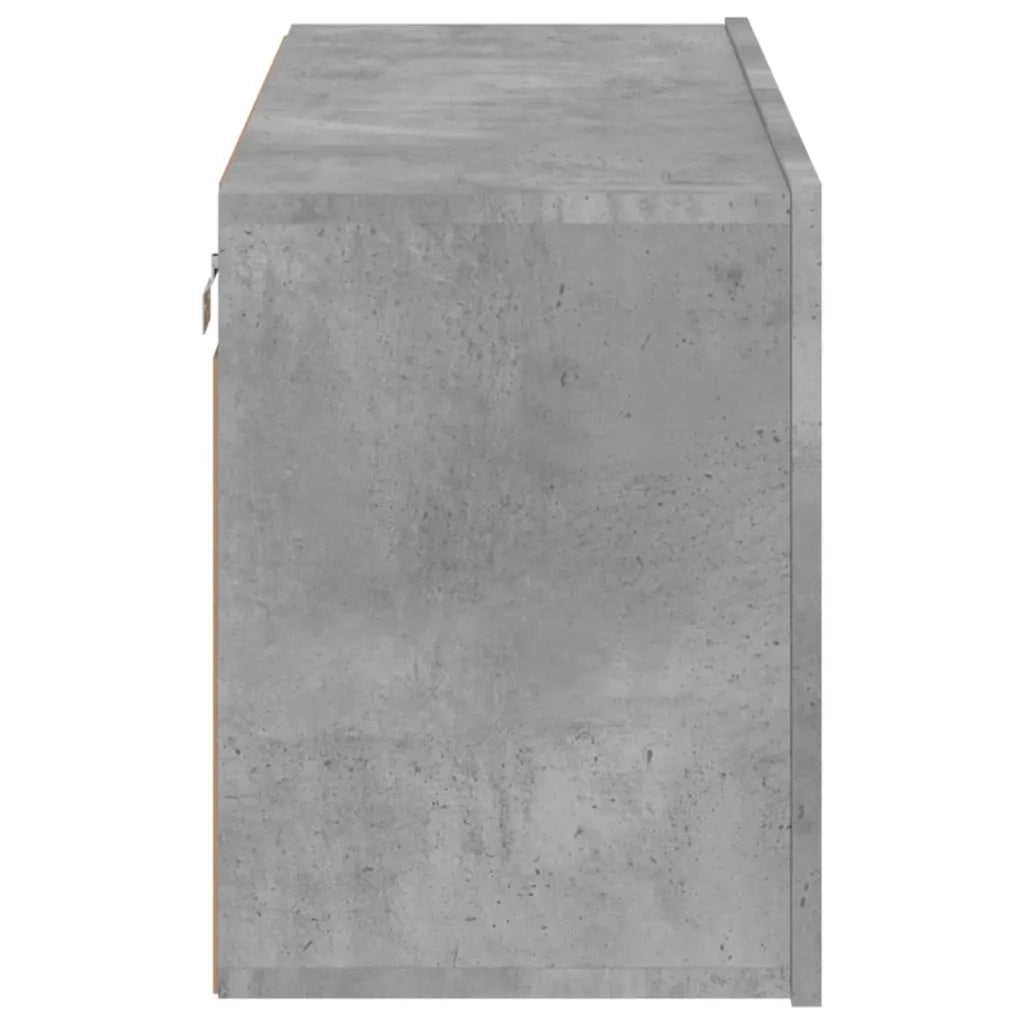 Mobile TV a Parete-Mobile TV a Muro Grigio Cemento 80x30x41 cm