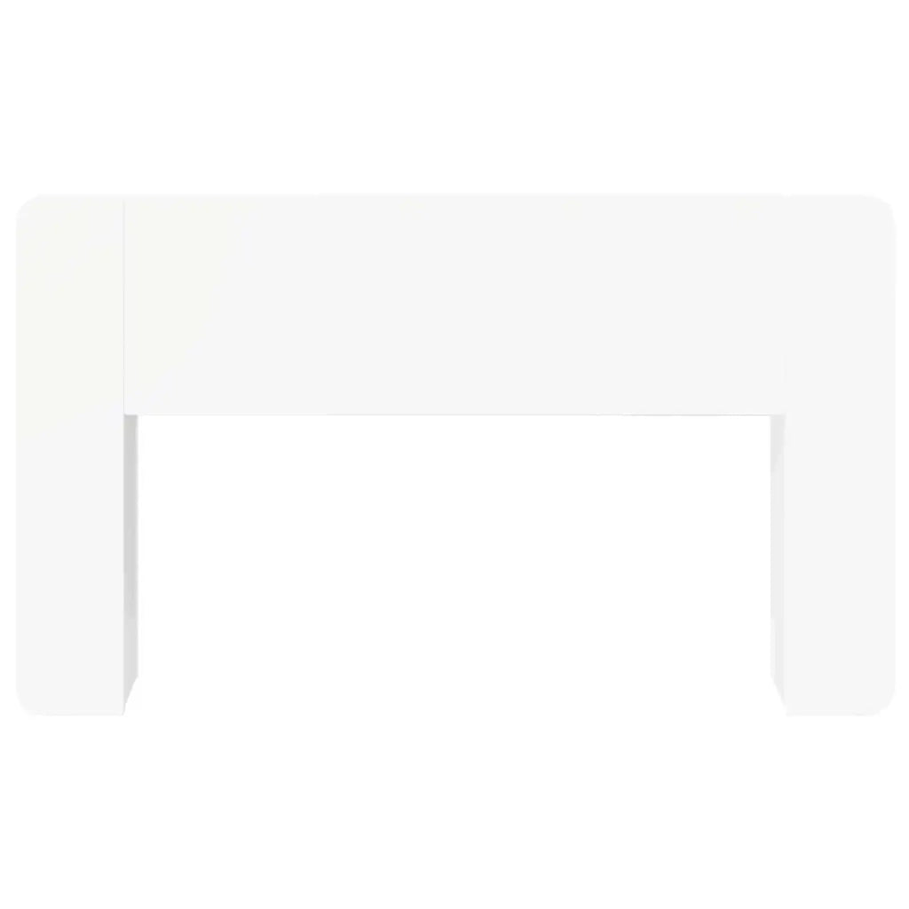 Testata del letto con archiviazione Bianco 135 x 18,5 x 80 cm