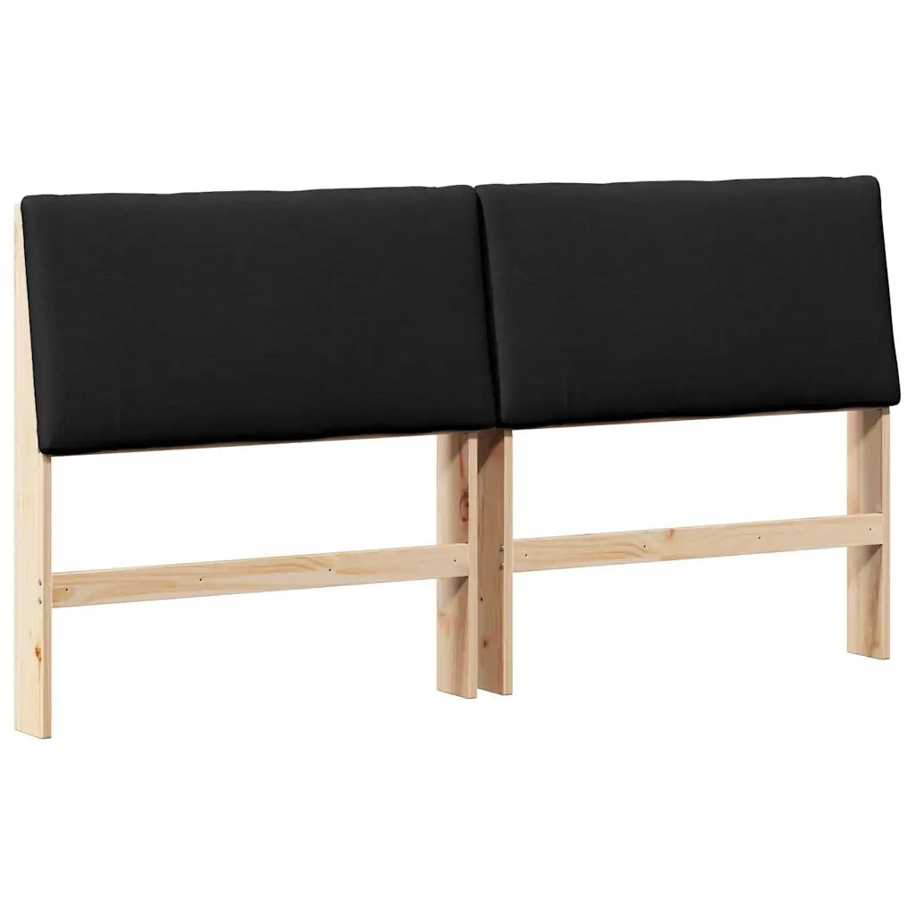 Testiera | Testata imbottita Nero 180 cm Pino massello