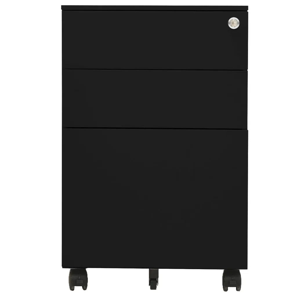 Schedario Mobile Nero 39x45x60 cm in Acciaio cod mxl 57341
