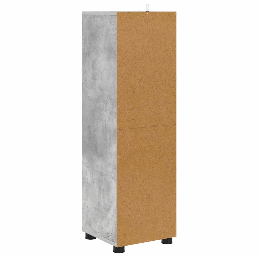 Mobile da Bagno | Armadio da bagno con cassetto Grigio cemento 30,5 x 30 x 101 cm