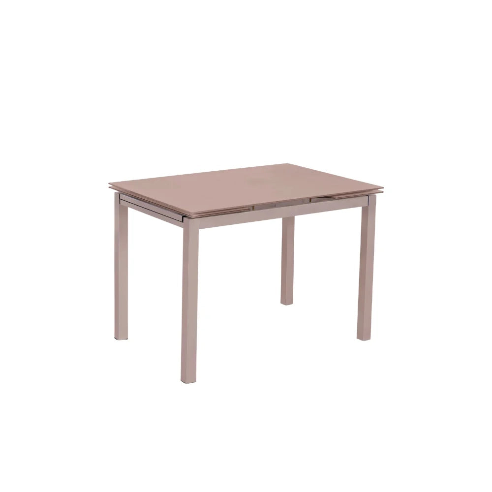 Tavolo da pranzo allungabile in vetro temperato cappuccino Arden 110-170x75 cm fino a 8 posti | Duzzle
