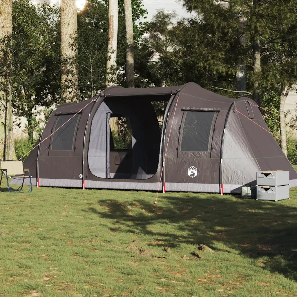 Tenda da Campeggio a Tunnel per 4 Persone Marrone Impermeabile 4009414