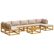 Set di divani 8 pz Naturale Legno di Acacia Massello 3417244