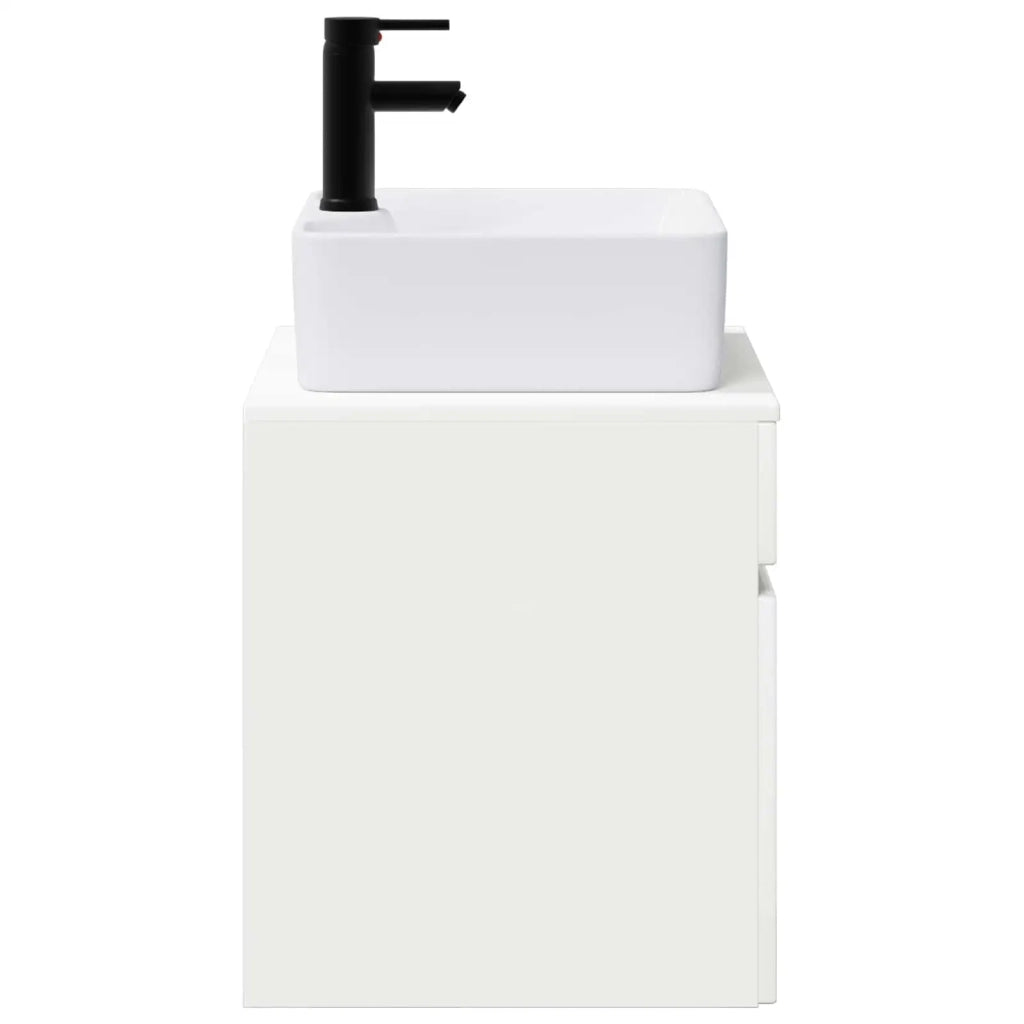 Set di mobili per il bagno Bianco Lucido Legno ingegnerizzato 3404294