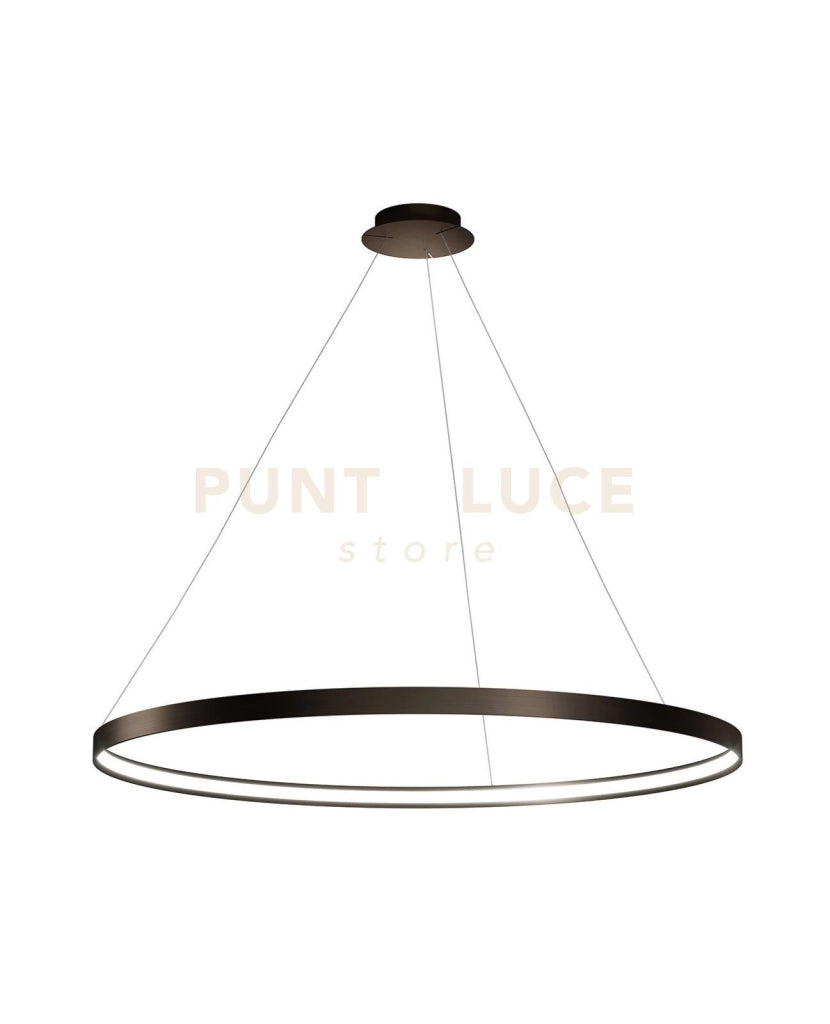 ANELLO LAMPADARIO A SOSPENSIONE BRONZO SPAZZOLATO DIAM.109cm 3000K 4258LM 65W
