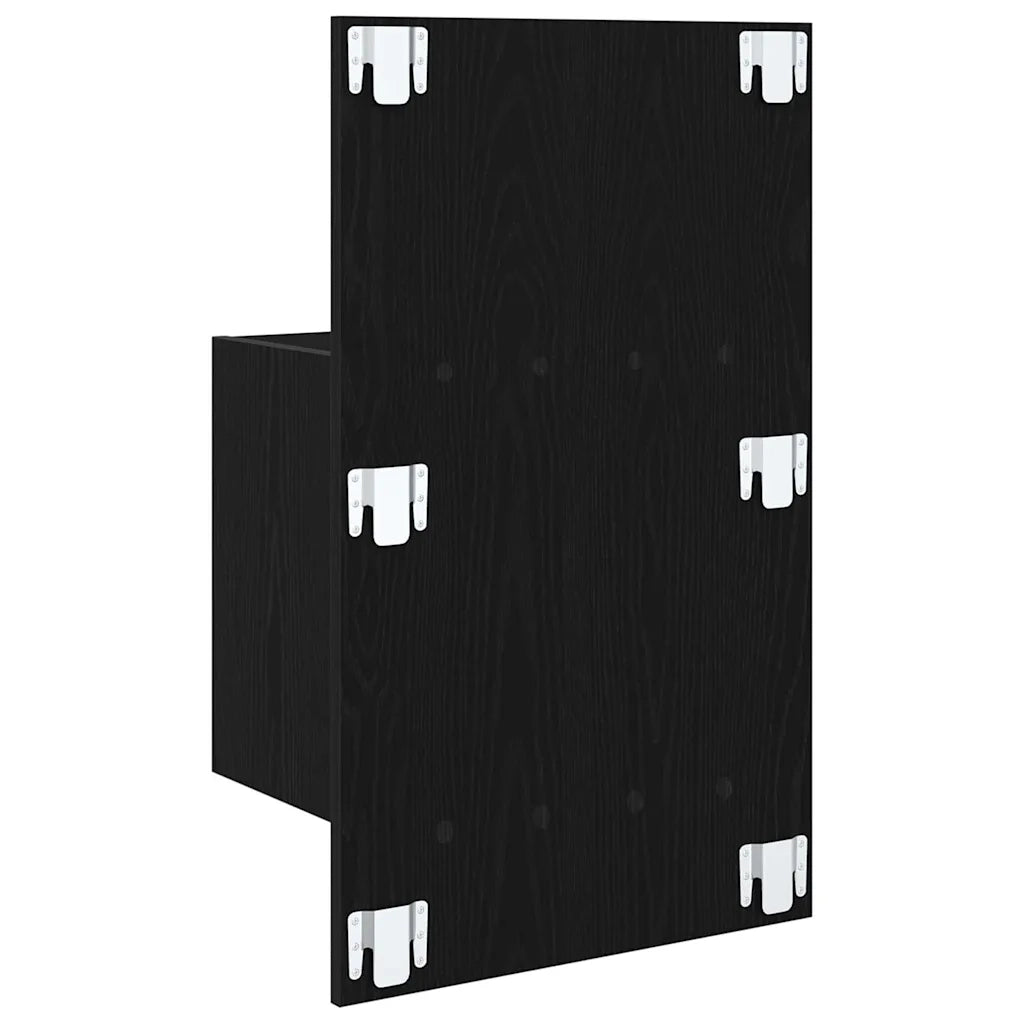 Armadio da Notte 2 pcs Rovere Nero 50 x 32.5 x 80cm