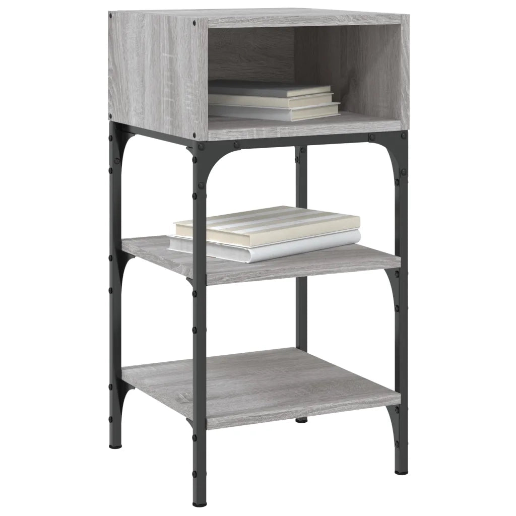 Set di 2 Comodini | Armadio da Notte | Mobiletto da notte Grigio Sonoma 35x34,5x70 cm in Legno Multistrato
