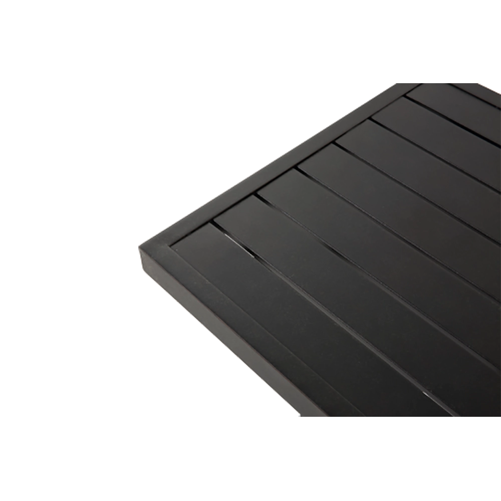 Tavolino da esterno in alluminio - Xylo - Marrone scuro resistente alle intemperie