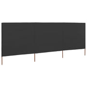 Paravento a 3 Pannelli in Tessuto 400x160 cm Antracite CFW3122208
