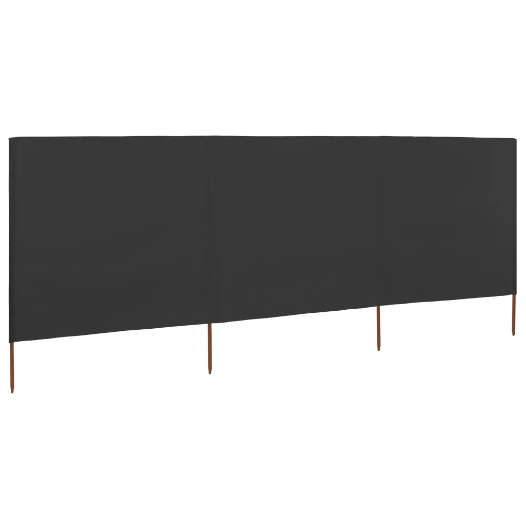 Paravento a 3 Pannelli in Tessuto 400x160 cm Antracite CFW3122208