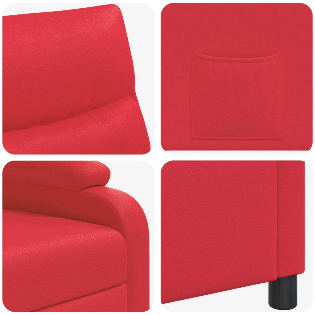 Poltrona reclinabile Rosso Similpelle 42034886