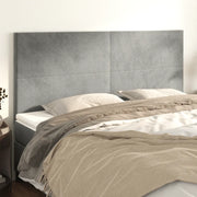 Testiera Grigio Chiaro 160x5x118/128 cm Velluto 3116106