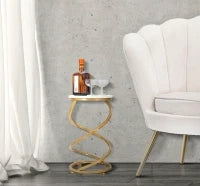 Tavolinetto Spiral Marble cm Ø 27,5X47,5