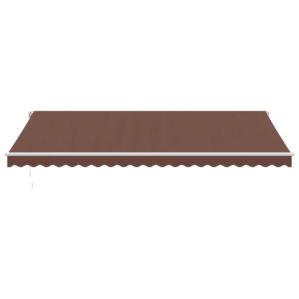 Tenda da Sole Retrattile Manuale con LED Marrone 500x350 cm 3215396