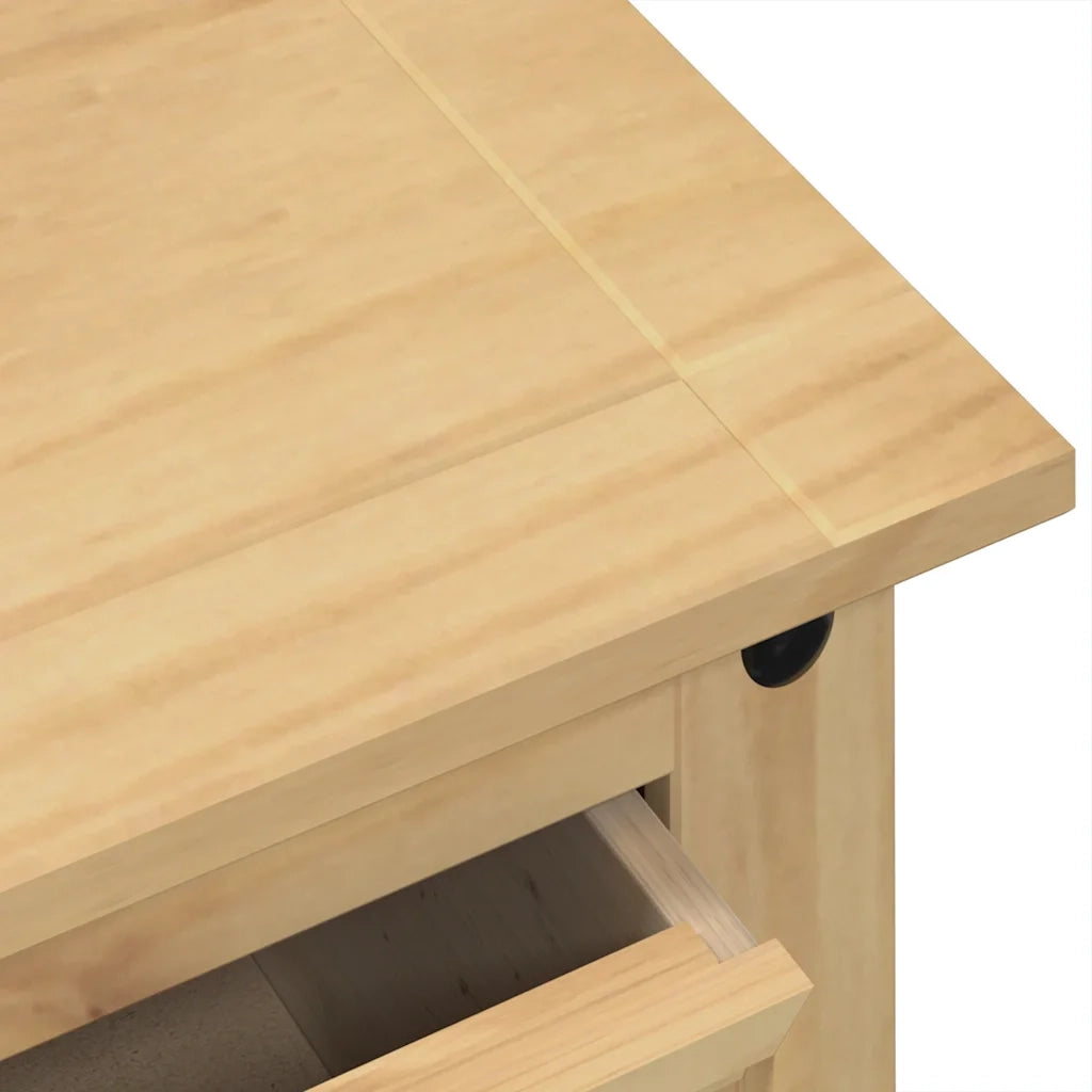Cassettiera Corona 92x48x114 cm in Legno Massello di Pino 4005675