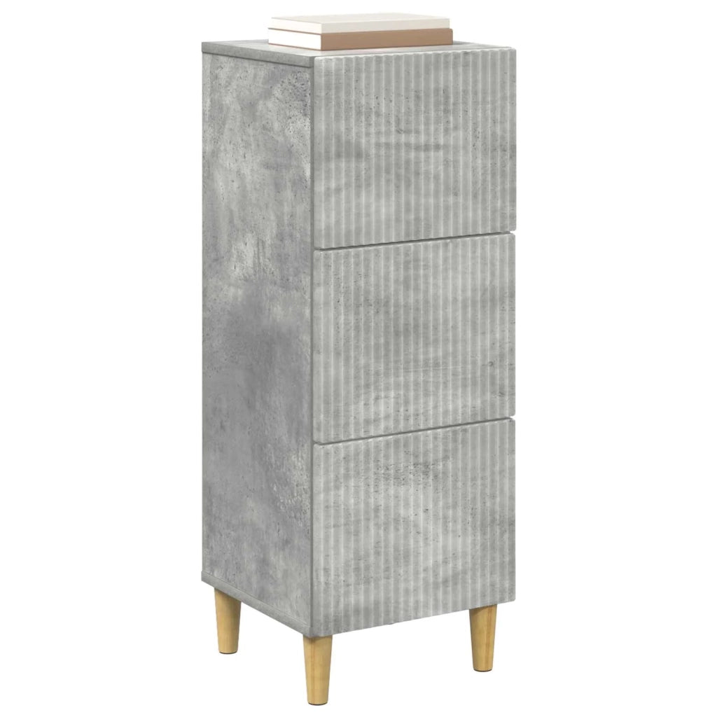 Mobile con Cassetti Grigio Cemento 33 x 34,5 x 90 cm