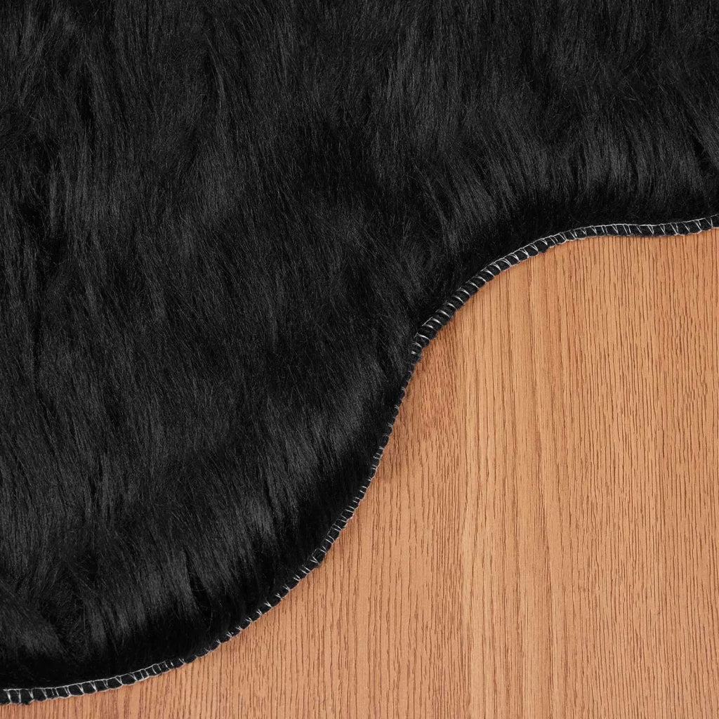 Tappeto in finta TAFALLA Nero 60 x 90 cm Poliestere