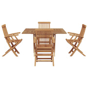 Set da Pranzo per Giardino Marrone Legno Teak Massello 3385971
