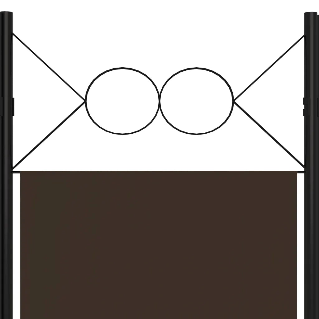 Paravento a 5 Pannelli Marrone 200x180 cm 320708