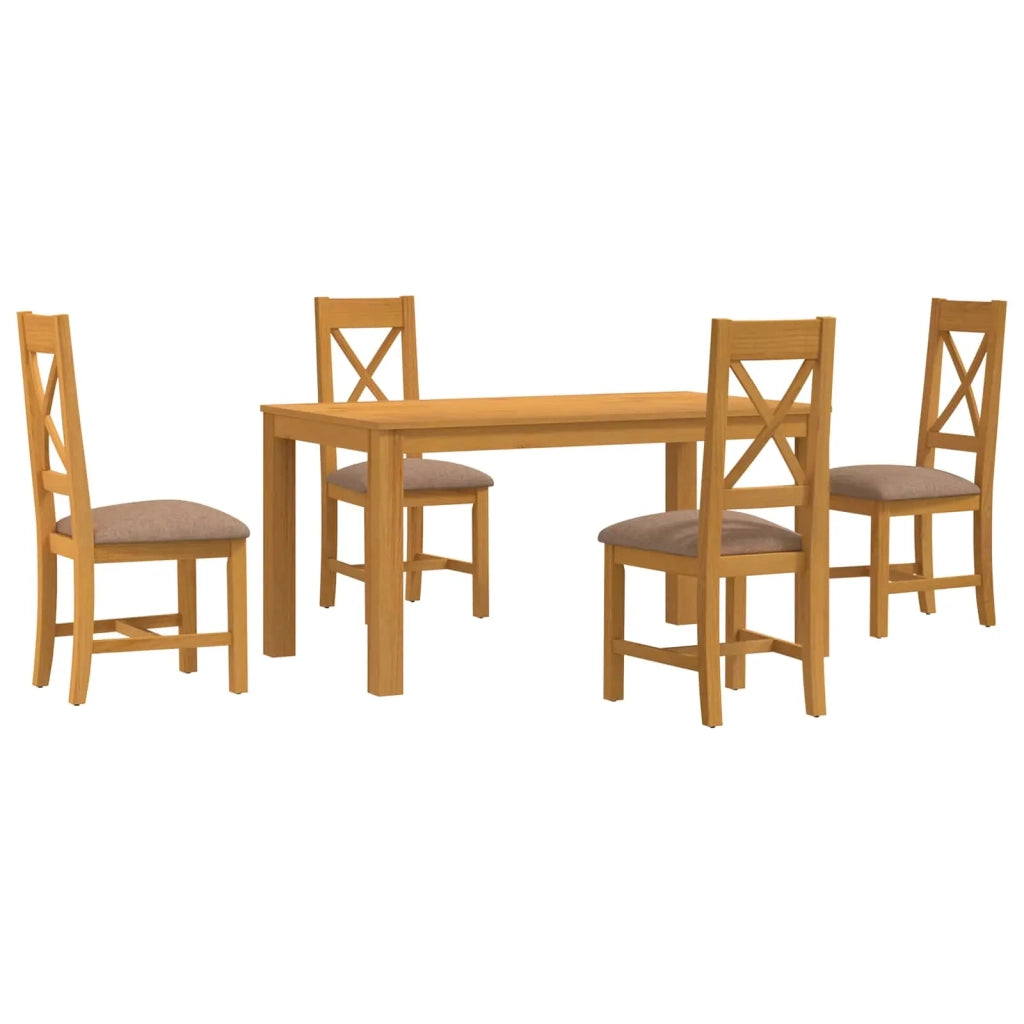 Set da pranzo 5 pz Grigio Legno di Quercia Massello 3430362