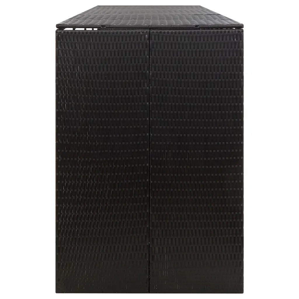 Copribidone Quadruplo Nero 274x80x117 cm in Polyrattan CFW2864466