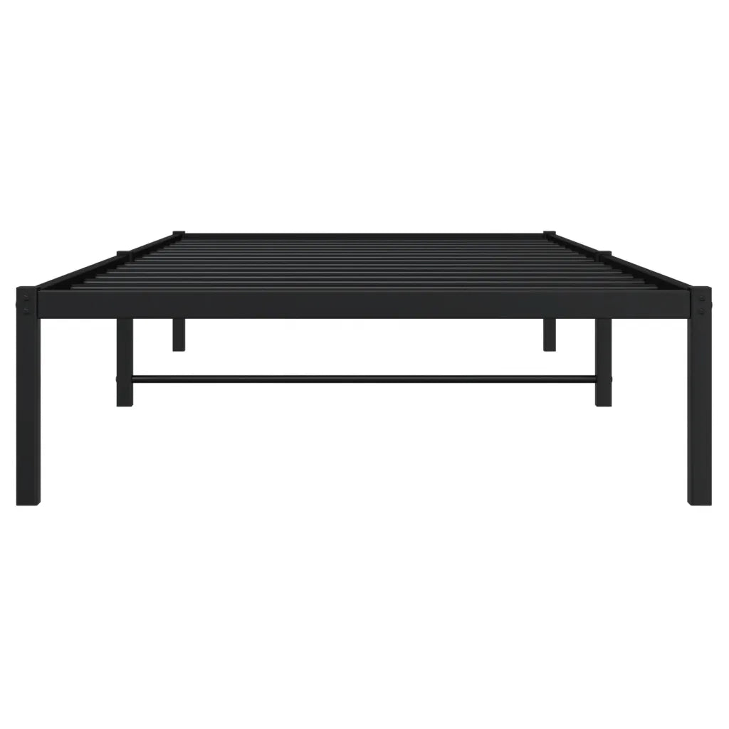 Letto singolo | Letto per adulti | Giroletto in Metallo Nero 100x200 cm