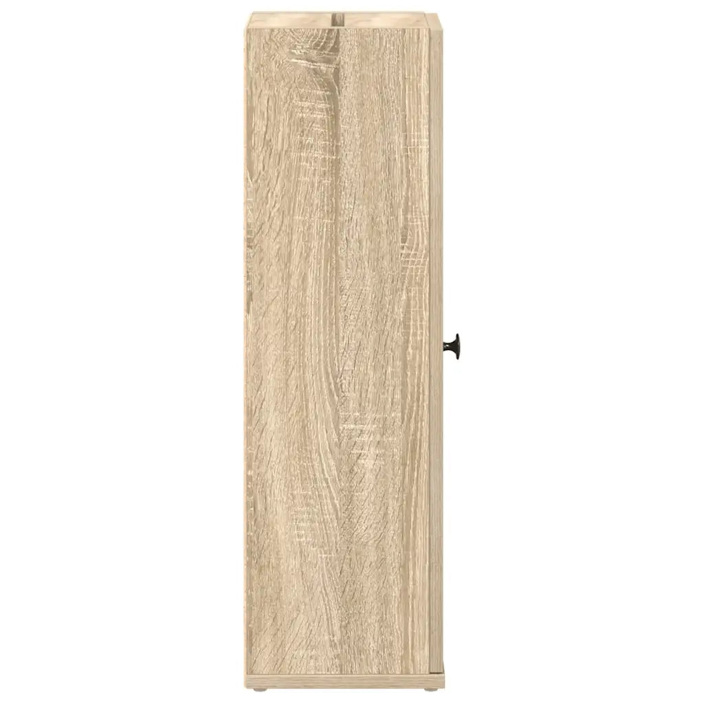 vidaXL Mobile da Bagno con Portarotolo Rovere Sonoma 20,5x22x72 cm