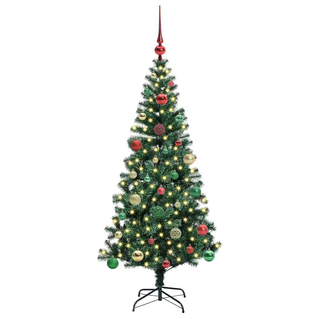 Albero di Natale | Decorazioni natalizie artificiale con luci integrate Verde 150 cm