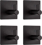 Set di appesi asciugamani autoadesivi nero da 4 pezzi - design lussuoso - multifunzionale - appesi per parete