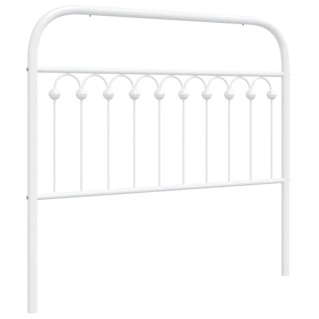 vidaXL Testiera in Metallo Bianco 107 cm