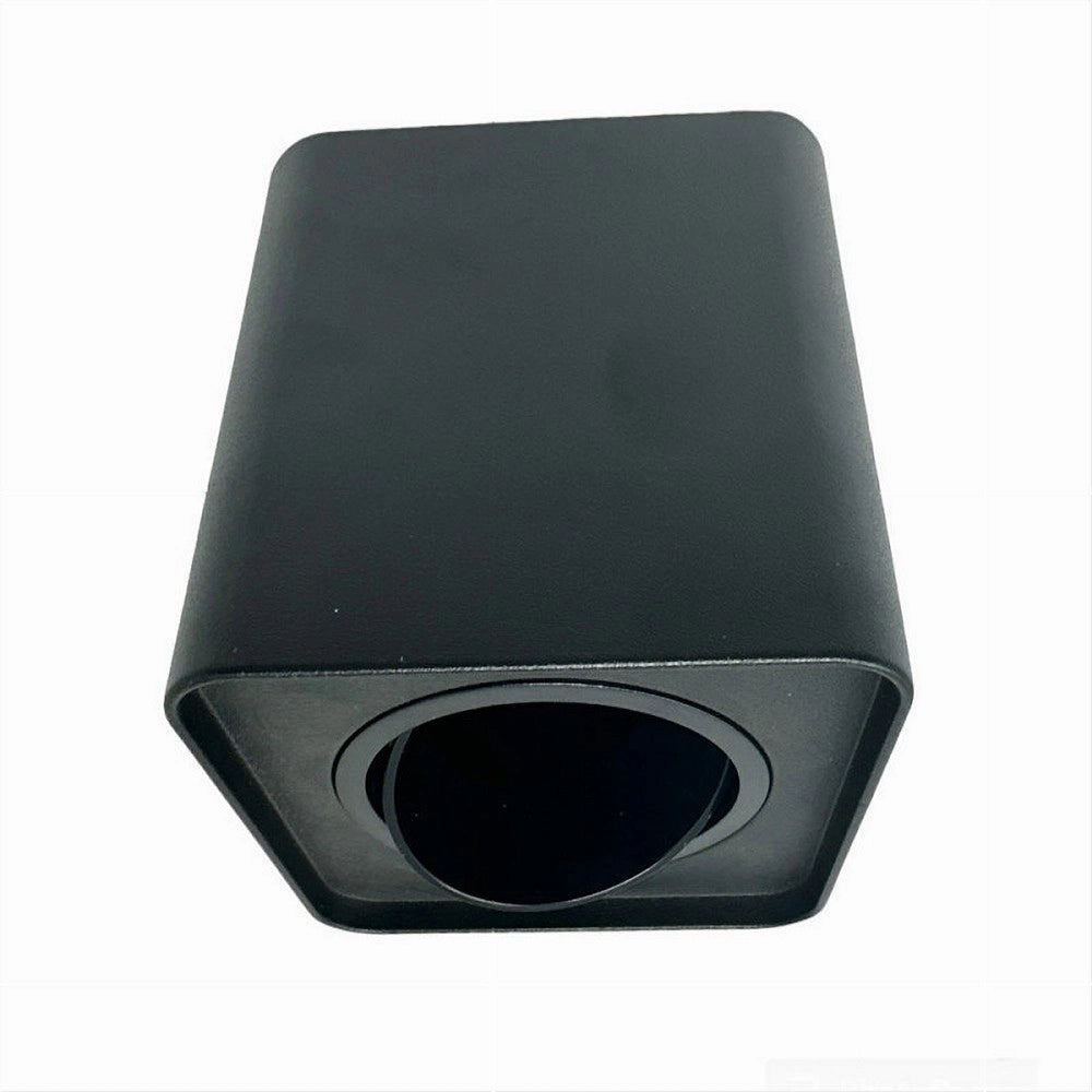 Trade Shop - Porta Faretto Orientabile Da Soffitto Nero Per Faretto Gu10 / Gu5.3 P34-gu10-n1 -
