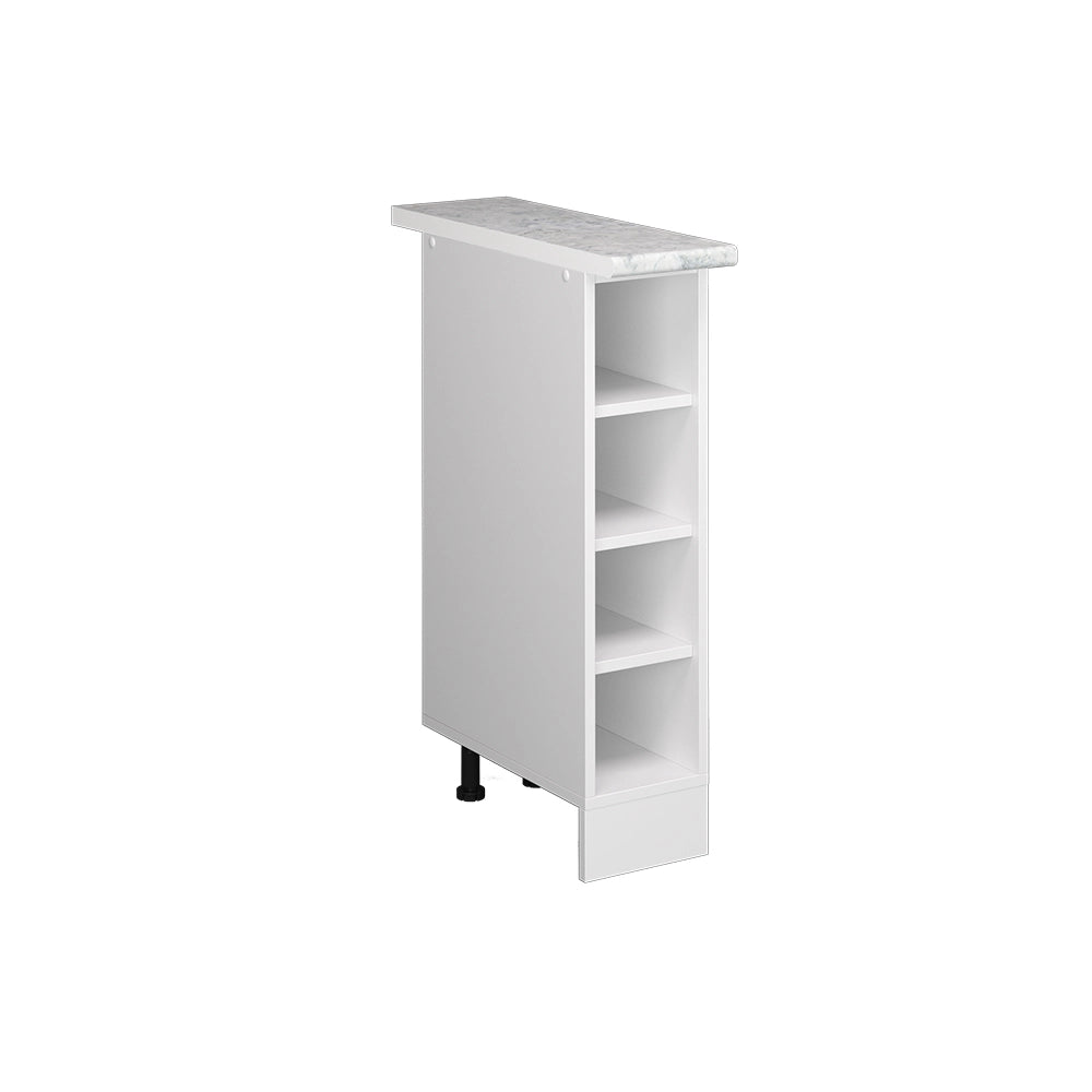Vicco Base a ripiani Bianco 20 cm con ripiani aperti, con piano di lavoro