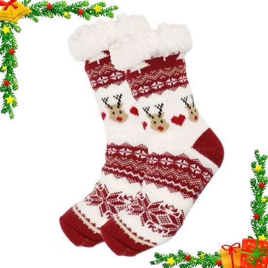 Sokkini invernali per donne, calze di Natale, calze termiche, anti-scivolo, calze di Natale, per donne, adatte per misure 36-42